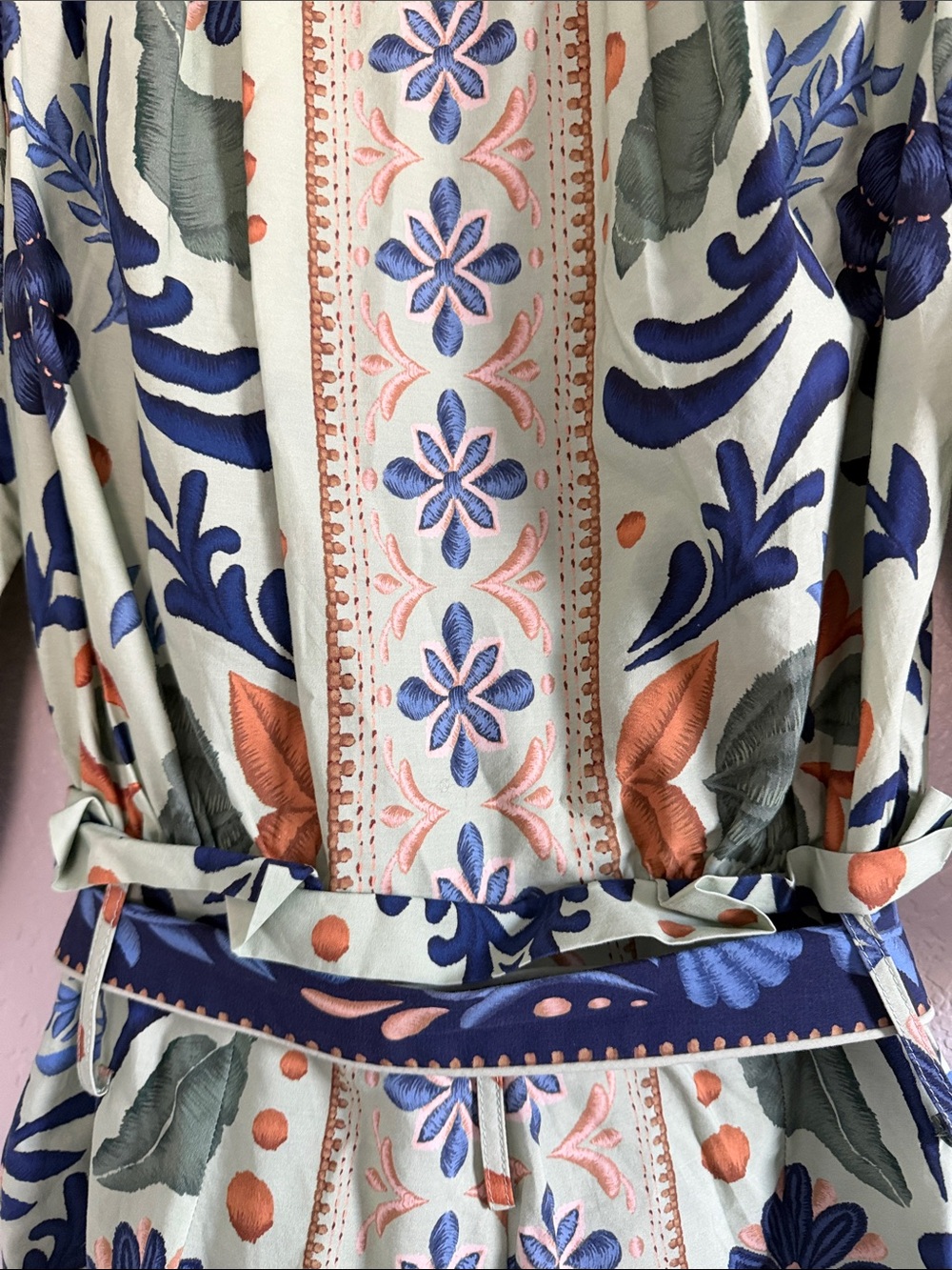 New FARM Rio Ocean Tapestry Romper. Size XS - Picture 11 of 14